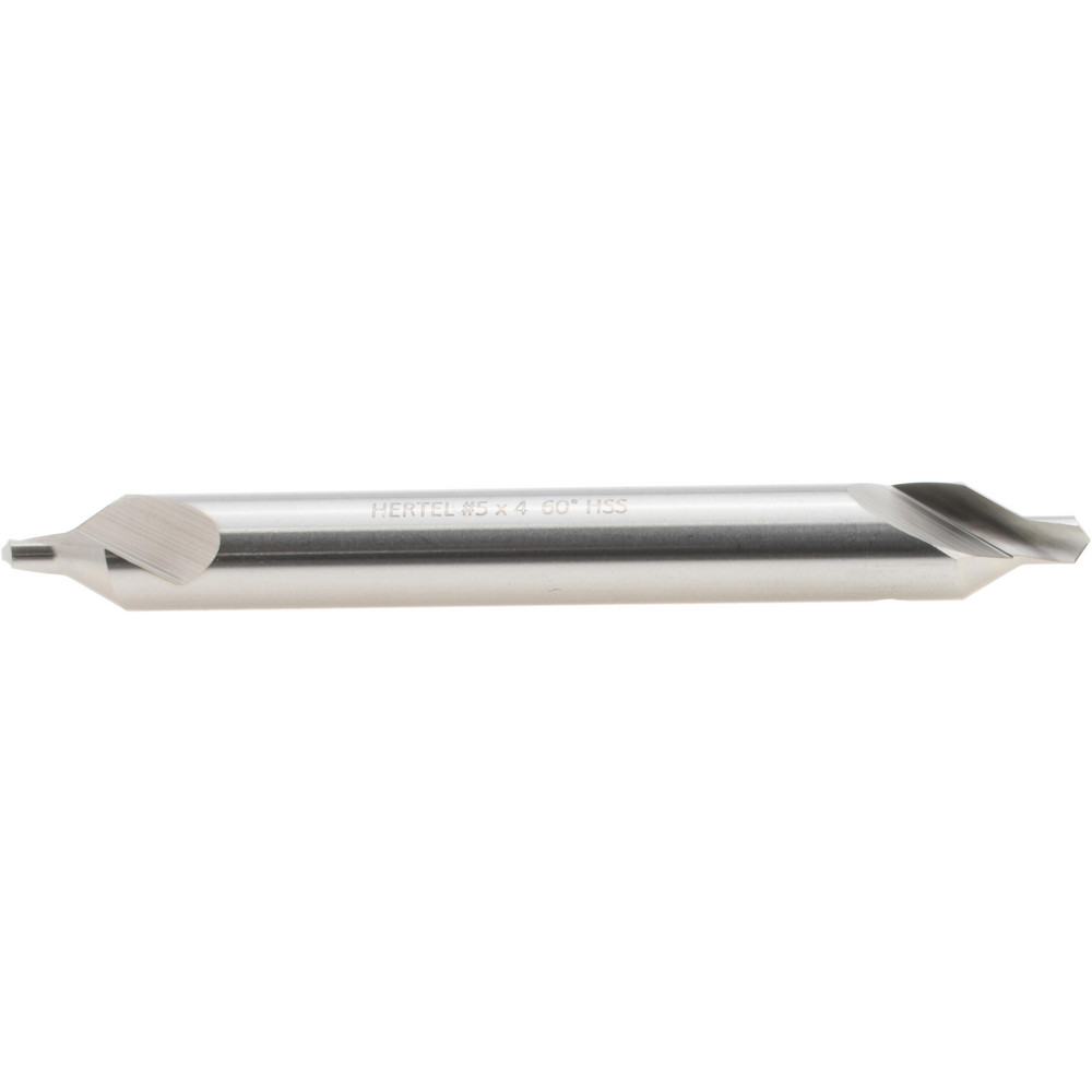 Hertel Combination Drill & Countersink: #5, 7/16" Body Dia, 118 deg, High-Speed Steel - H-81185050600
