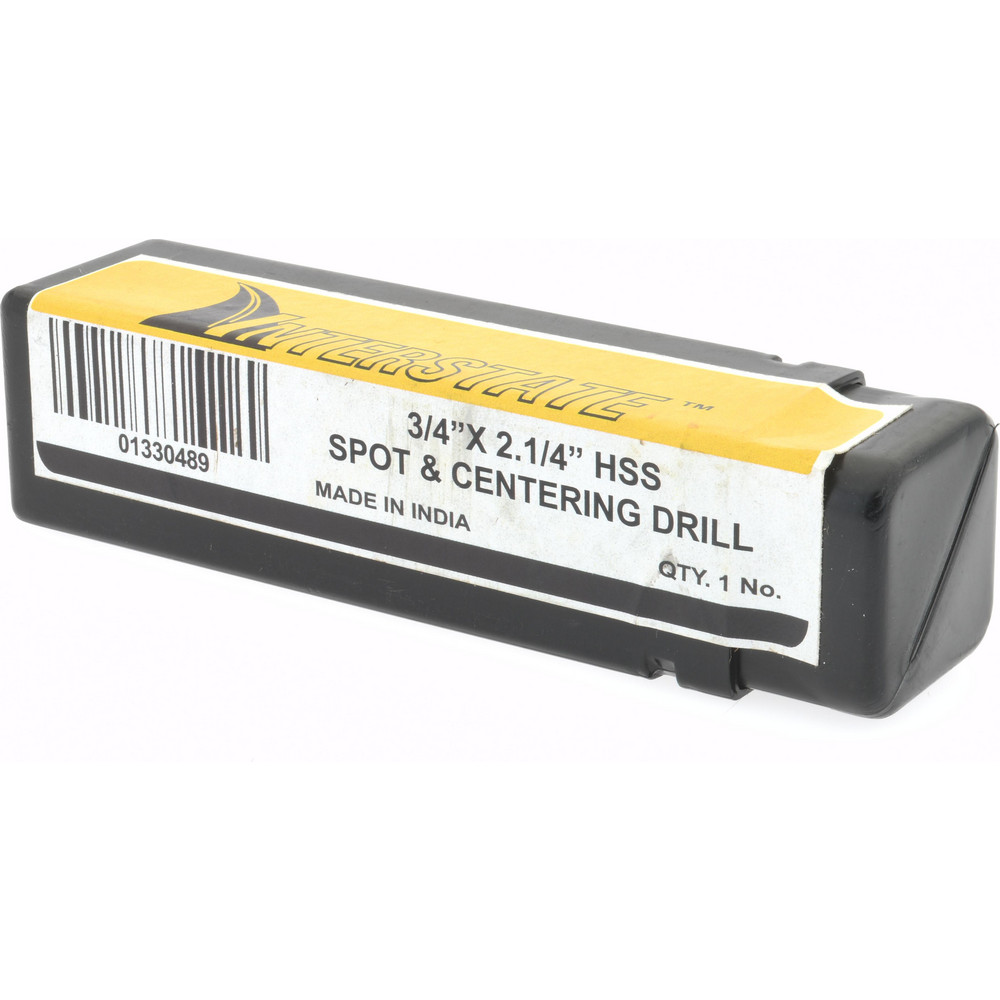Value Collection Spotting Drill: 3/4" Dia, 118 deg, 2-1/4" OAL, High-Speed Steel - 19442960034000S