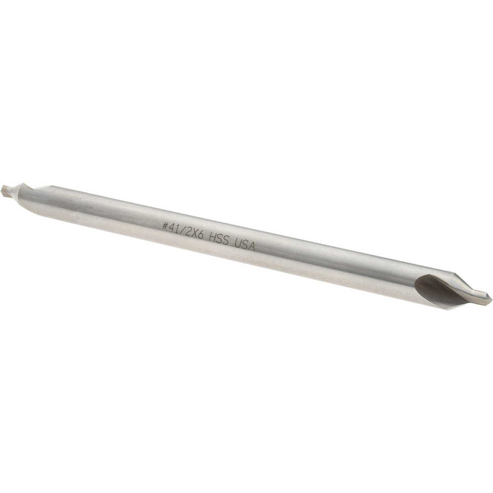 Titan USA Combination Drill & Countersink: #4-1/2, 3/8" Body Dia, 118 deg, High-Speed Steel - CS50060