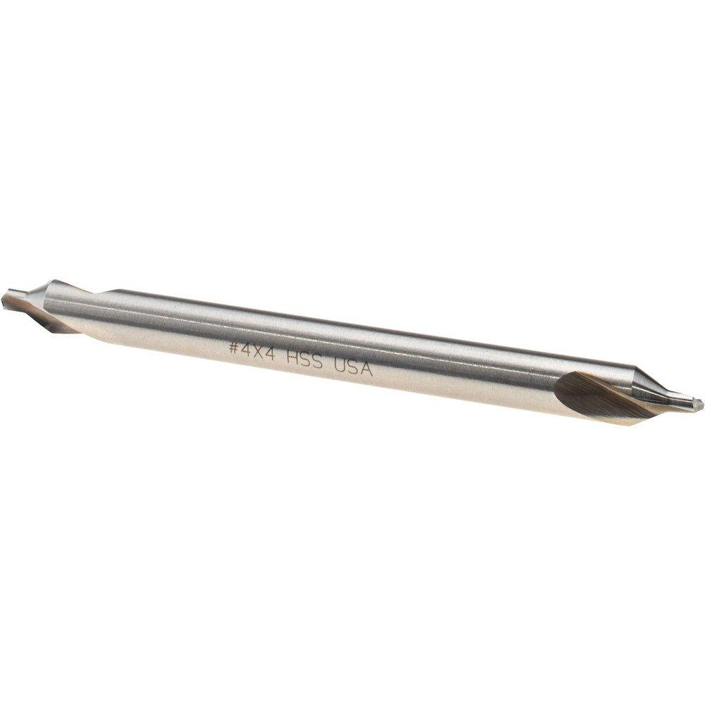 Titan USA Combination Drill & Countersink: #4, 5/16" Body Dia, 118 deg, High-Speed Steel - CS50044