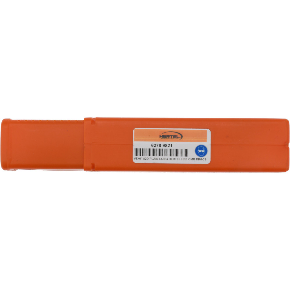 Hertel Combination Drill & Countersink: #8, 3/4" Body Dia, 118 deg, High-Speed Steel - H-81154L08060