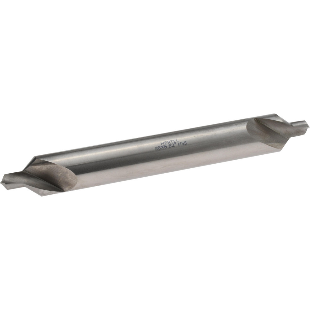 Hertel Combination Drill & Countersink: #8, 3/4" Body Dia, 118 deg, High-Speed Steel - H-81154L08060