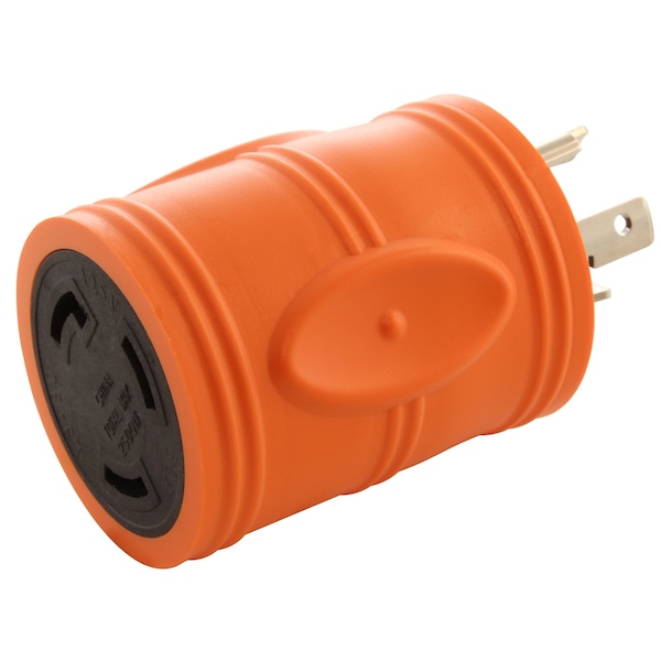 Ac Works Locking Adapter L5-20P 20A 125V Locking Plug to L5-30R 30A 3-Prong Connector - ADL520L530