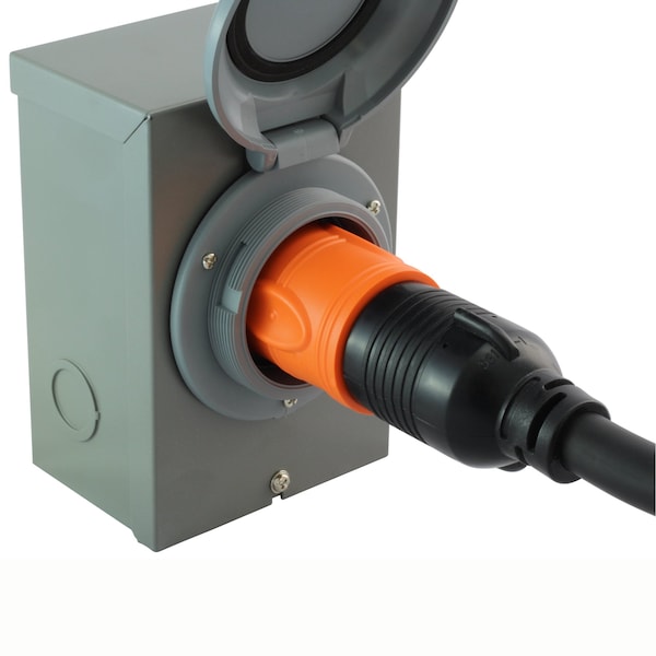 Ac Works Locking Adapter L5-20P 20A 125V Locking Plug to L5-30R 30A 3-Prong Connector - ADL520L530