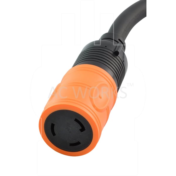 Ac Works Locking Adapter L5-20P 20A 125V Locking Plug to L5-30R 30A 3-Prong Connector - ADL520L530