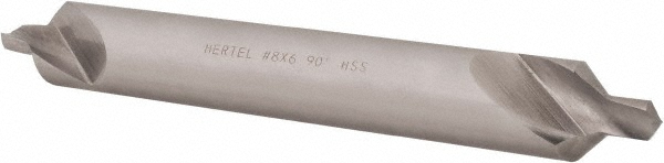 Hertel Combination Drill & Countersink: #8, 3/4" Body Dia, 118 deg, High-Speed Steel - H-81155L08060
