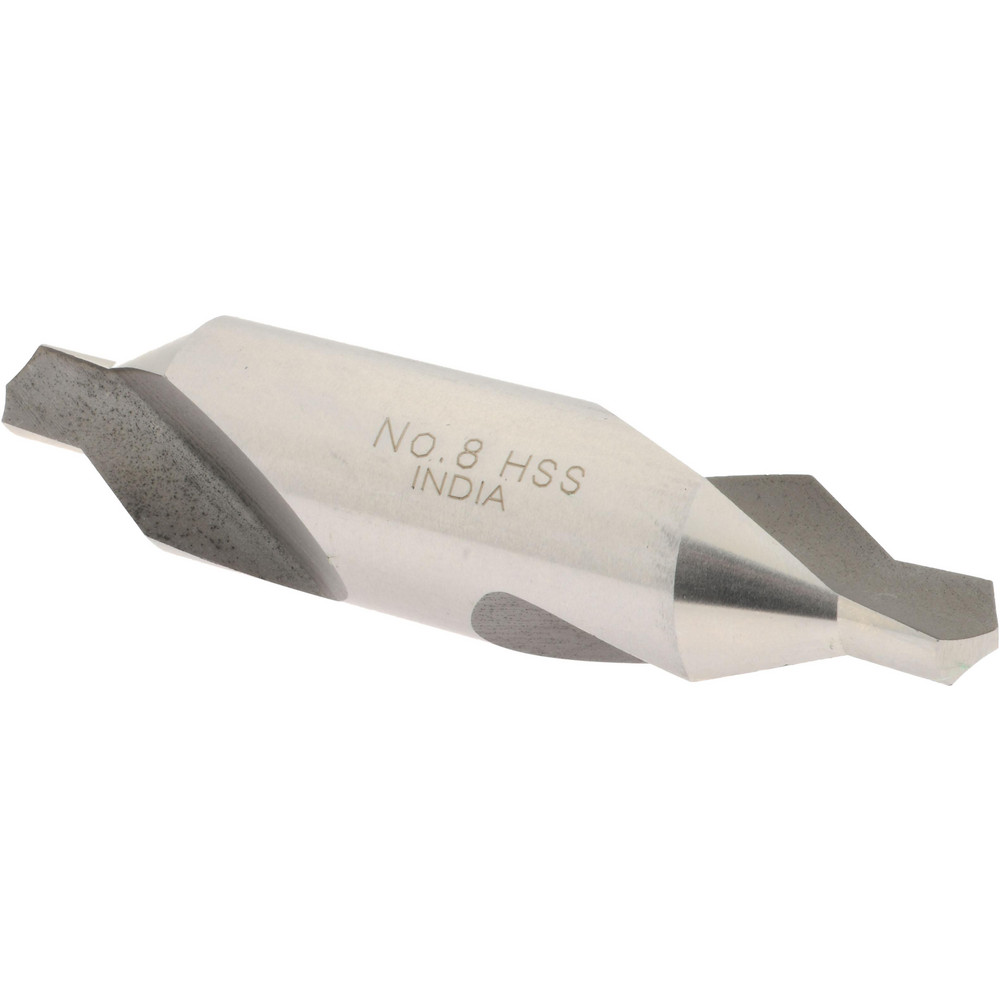 Hertel Combination Drill & Countersink: #8, 3/4" Body Dia, 118 deg, High-Speed Steel - H-81155L08060