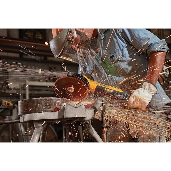 Dewalt 7 in. Brushless Small Angle Grinder, Rat Tail, with Kickback Brake, No Lock, Pipeline Cover - DWE43840CN