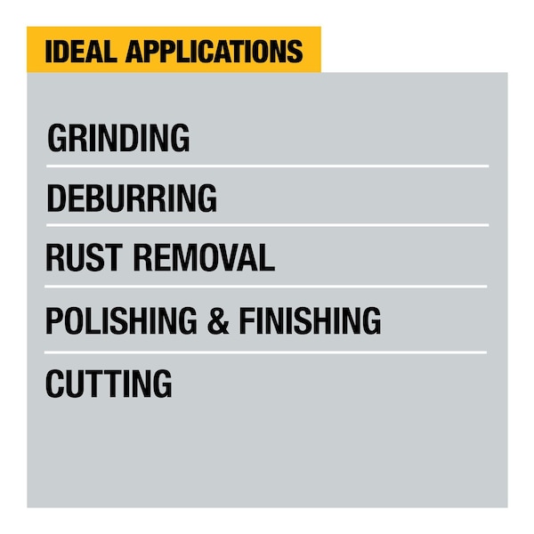 Dewalt 7 in. Brushless Small Angle Grinder, Rat Tail, with Kickback Brake, No Lock, Pipeline Cover - DWE43840CN