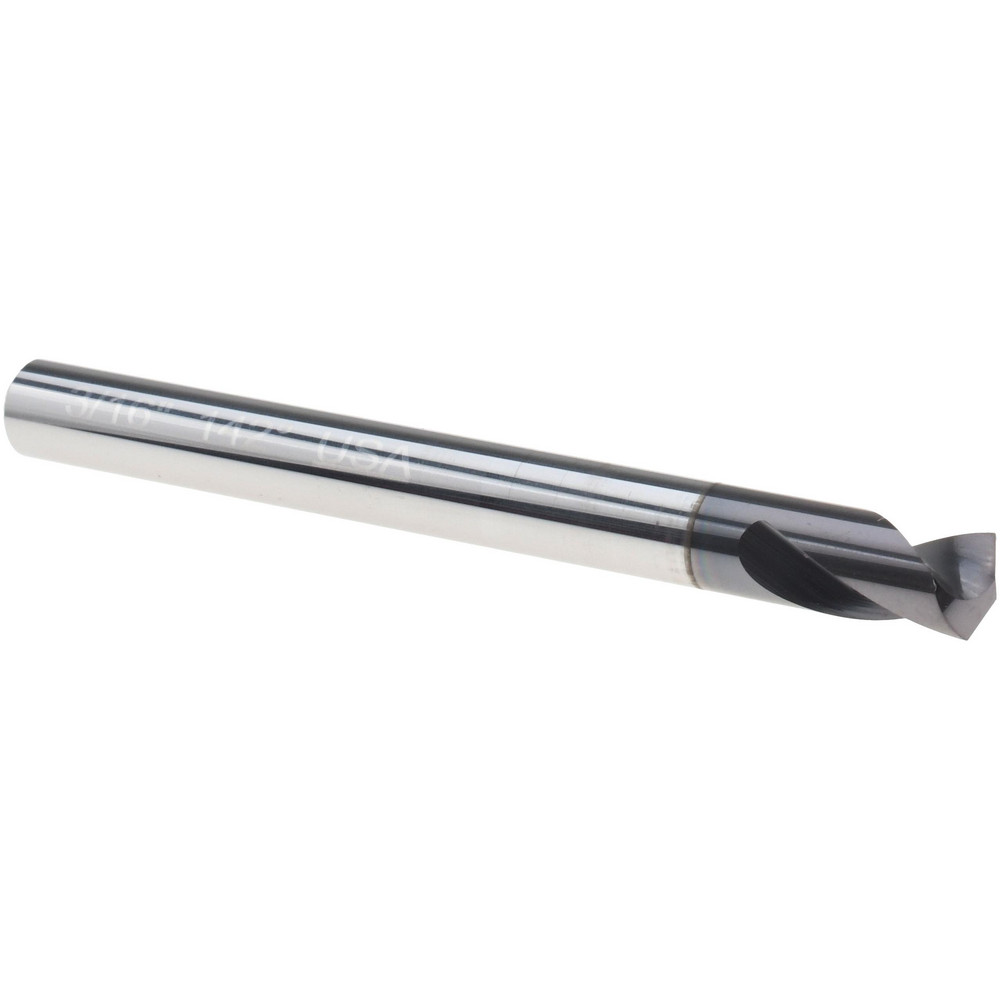 Titan USA Spotting Drill: 3/16" Dia, 142 deg, 2" OAL, Solid Carbide - TC28912