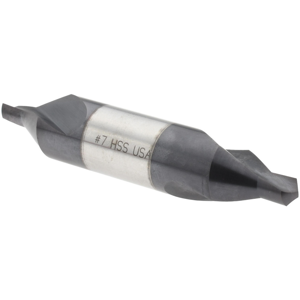 Titan USA Combination Drill & Countersink: #7, 5/8" Body Dia, 118 deg, High-Speed Steel - CS35007