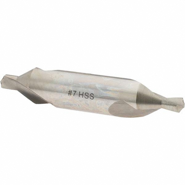 Titan USA Combination Drill & Countersink: #7, 5/8" Body Dia, 118 deg, High-Speed Steel - CS35007
