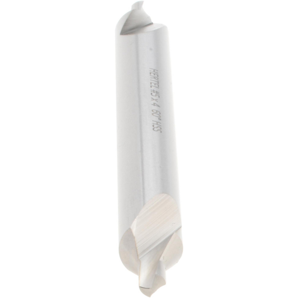 Hertel Combination Drill & Countersink: #5, 7/16" Body Dia, 118 deg, High-Speed Steel - H-81185050400
