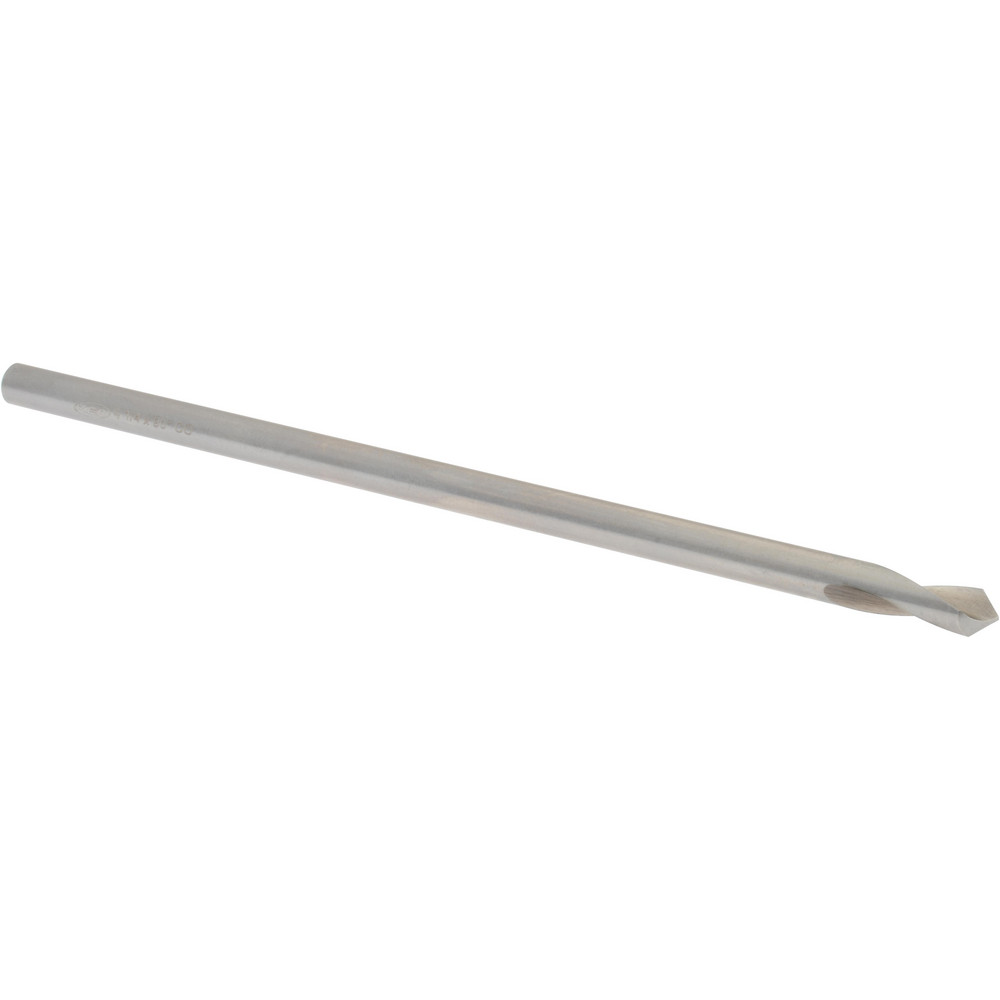 Precision Twist Drill Spotting Drill: 1/4" Dia, 90 deg, 6" OAL, High-Speed Steel - 6000025