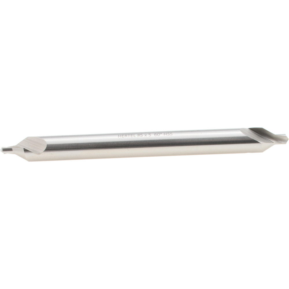Titan USA Combination Drill & Countersink: #5, 7/16" Body Dia, 118 deg, High-Speed Steel - CS50055