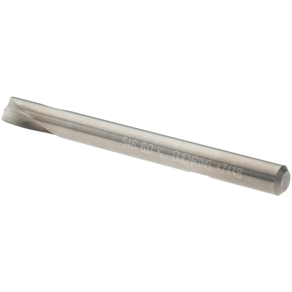 Guhring Spotting Drill: 6.00 mm Dia, 142 deg, 66 mm OAL, Solid Carbide - 9005460060000