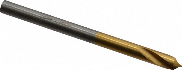 Guhring Spotting Drill: 4.00 mm Dia, 90 deg, 55 mm OAL, High-Speed Steel - 9005680040000