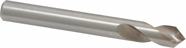 Precision Twist Drill Spotting Drill: 3/8" Dia, 120 deg, 3-1/8" OAL, High-Speed Steel - 6000078