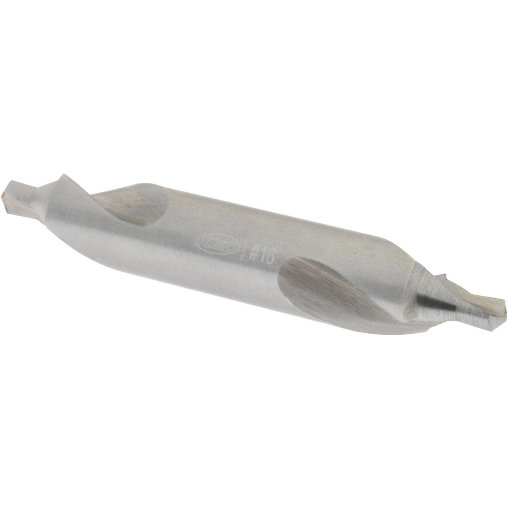 Value Collection Combination Drill & Countersink: #16, 1/2" Body Dia, 118 deg, High-Speed Steel - 157400016000000