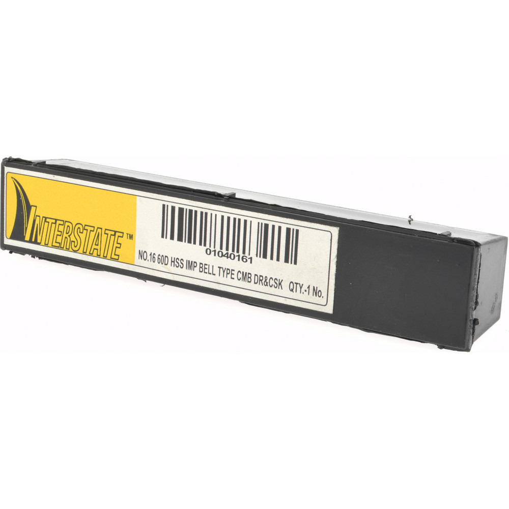 Value Collection Combination Drill & Countersink: #16, 1/2" Body Dia, 118 deg, High-Speed Steel - 157400016000000