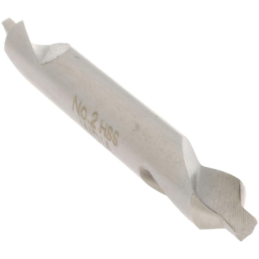 Value Collection Combination Drill & Countersink: #2, 3/16" Body Dia, High-Speed Steel - 156400002000000