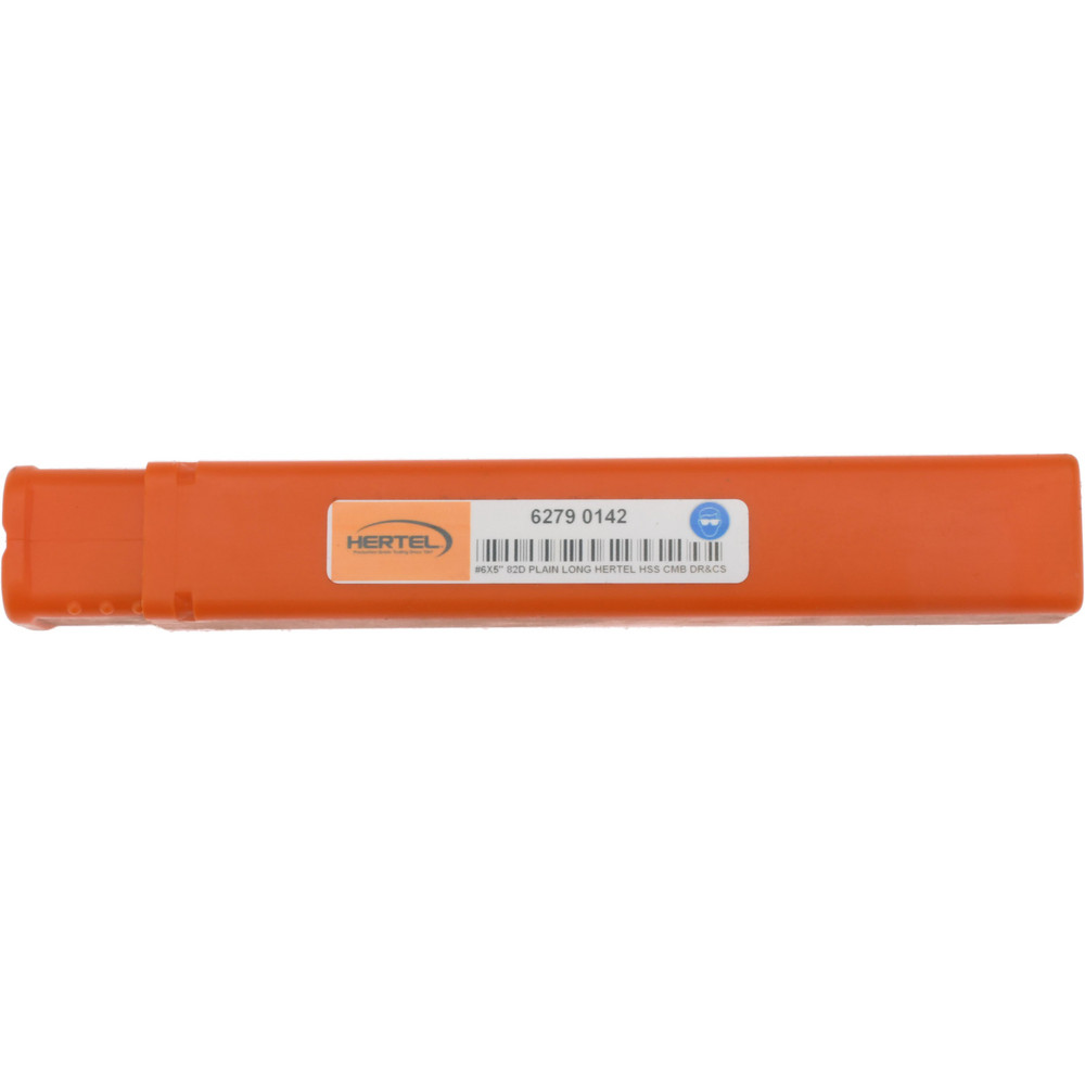 Hertel Combination Drill & Countersink: #6, 1/2" Body Dia, 118 deg, High-Speed Steel - H-81154L06050