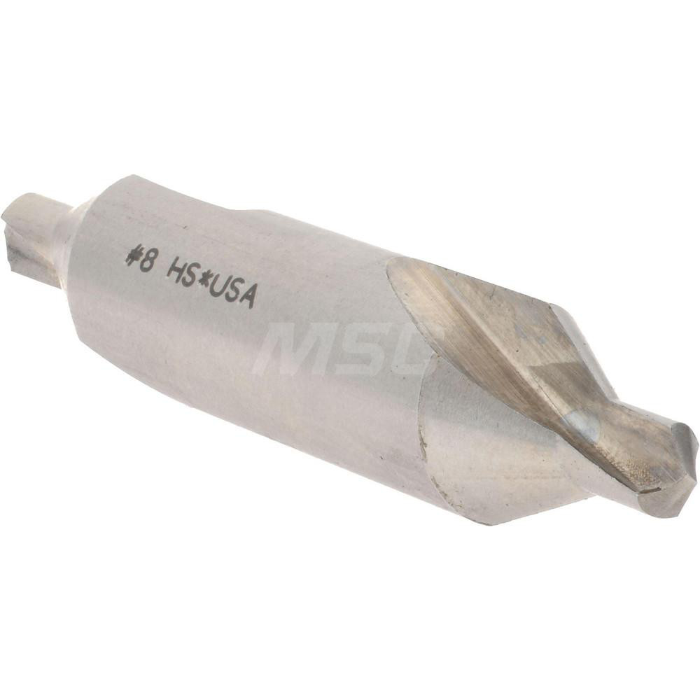 Hertel Combination Drill & Countersink: #8, 3/4" Body Dia, High-Speed Steel - 585U 8