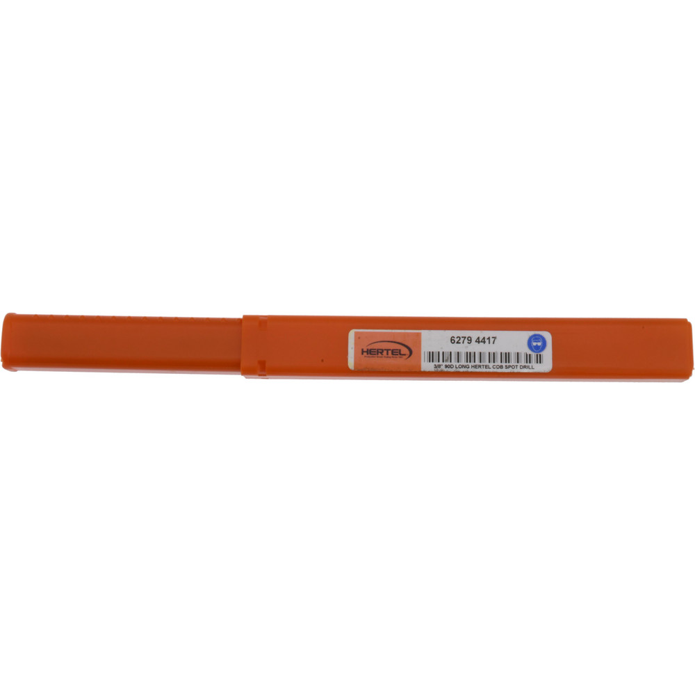 Hertel Spotting Drill: 3/8" Dia, 90 deg, 6-3/4" OAL, Cobalt M-35 (HSS-E) - H-81197095200
