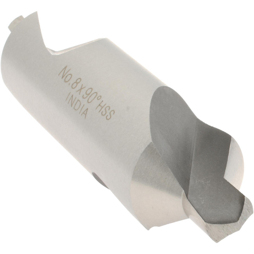 Value Collection Combination Drill & Countersink: #8, 3/4" Body Dia, High-Speed Steel - 1564000080000X0
