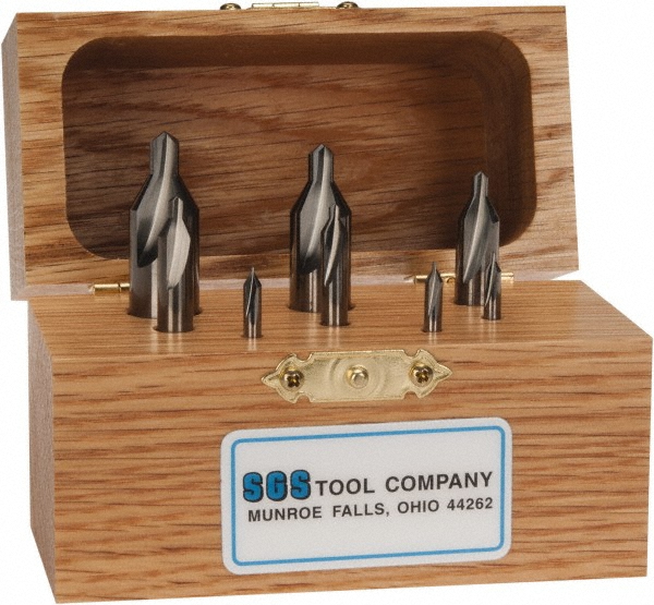 Value Collection Combination Drill & Countersink: #8, 3/4" Body Dia, High-Speed Steel - 1564000080000X0