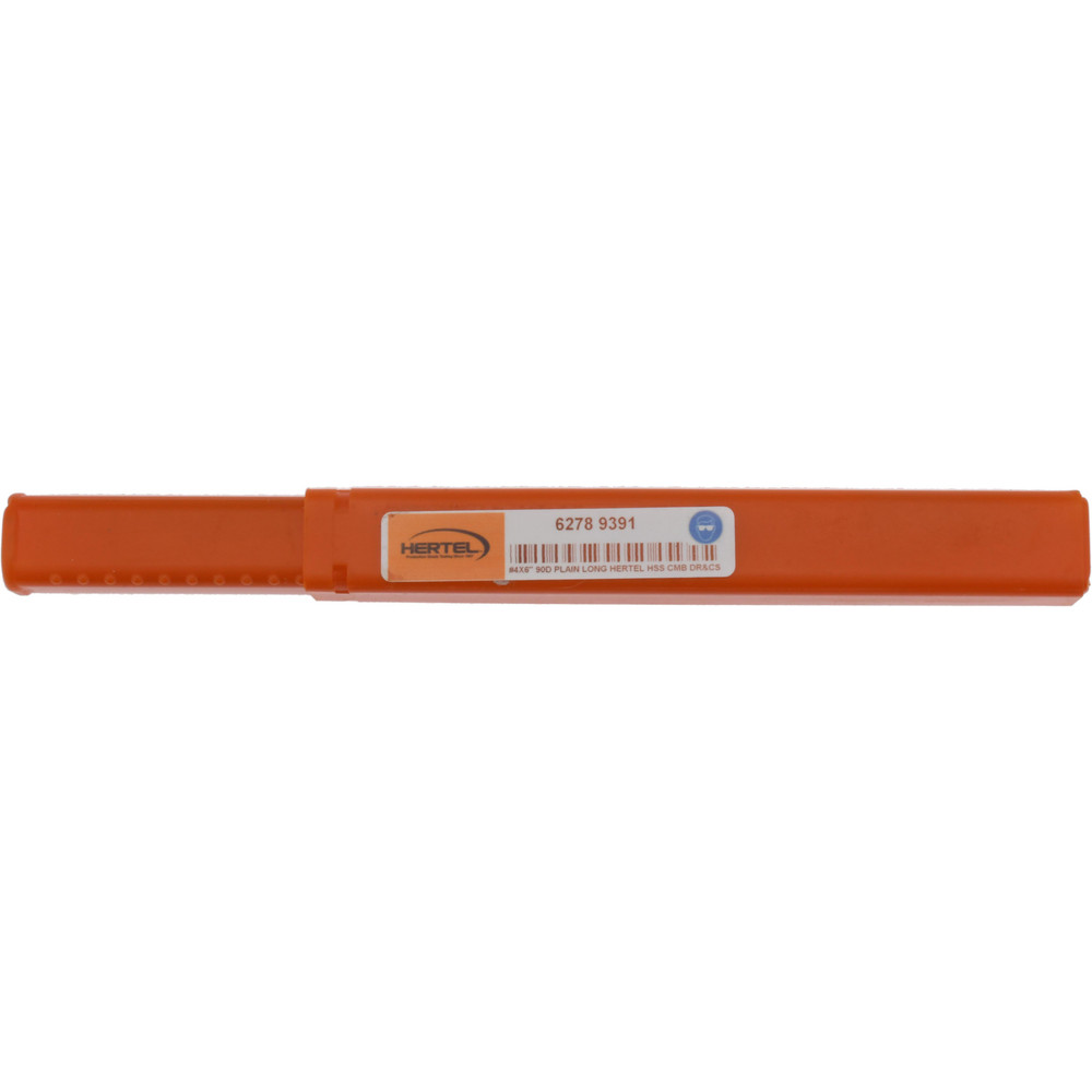 Hertel Combination Drill & Countersink: #4, 5/16" Body Dia, 118 deg, High-Speed Steel - H-81155L04060