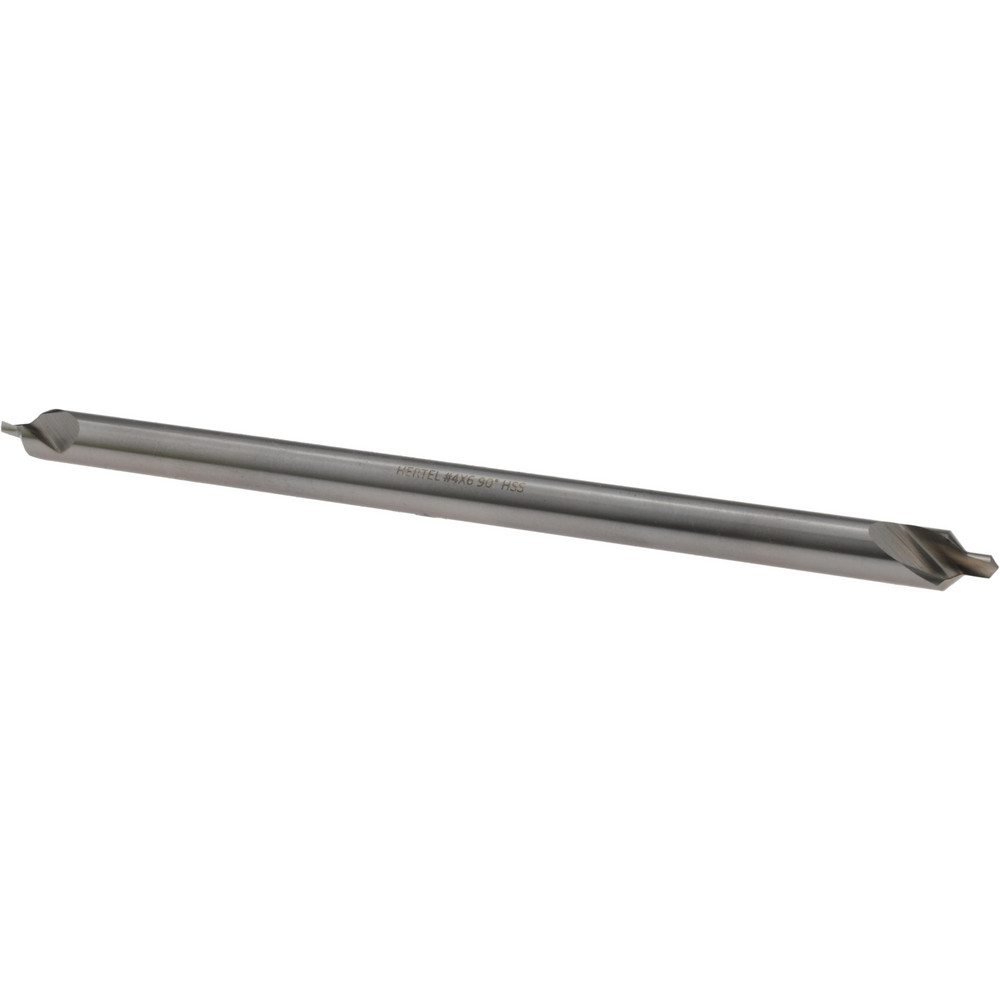 Hertel Combination Drill & Countersink: #4, 5/16" Body Dia, 118 deg, High-Speed Steel - H-81155L04060