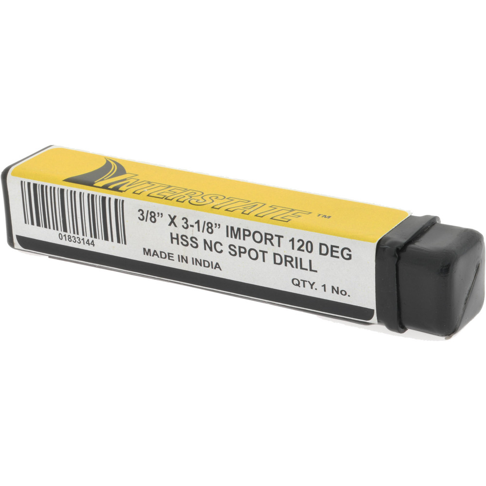 Value Collection Spotting Drill: 3/8" Dia, 120 deg, 3-1/8" OAL, High-Speed Steel - 1944296003800Z3