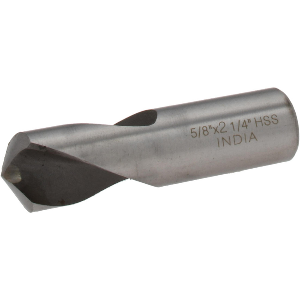 Hertel Spotting Drill: 5/8" Dia, 118 deg, 2-1/4" OAL, High-Speed Steel - H-8119B158700