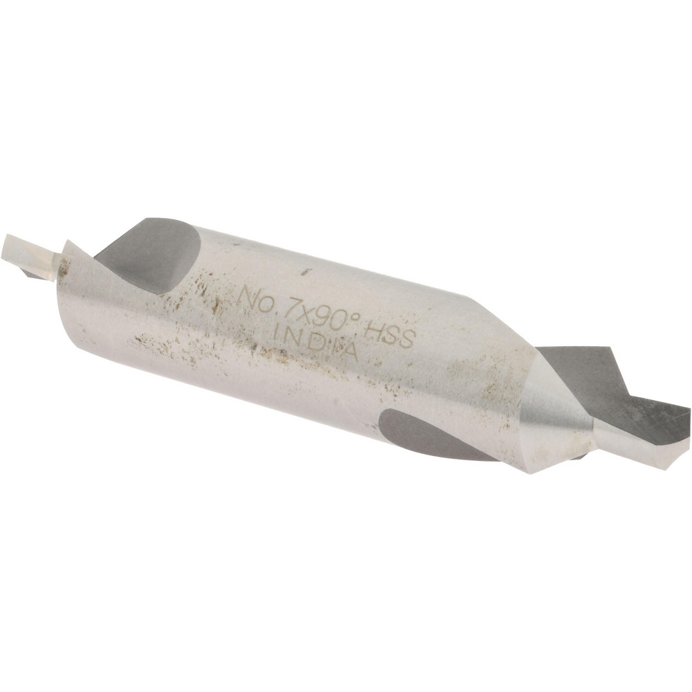 Hertel Combination Drill & Countersink: #7, 5/8" Body Dia, High-Speed Steel - 585U 7