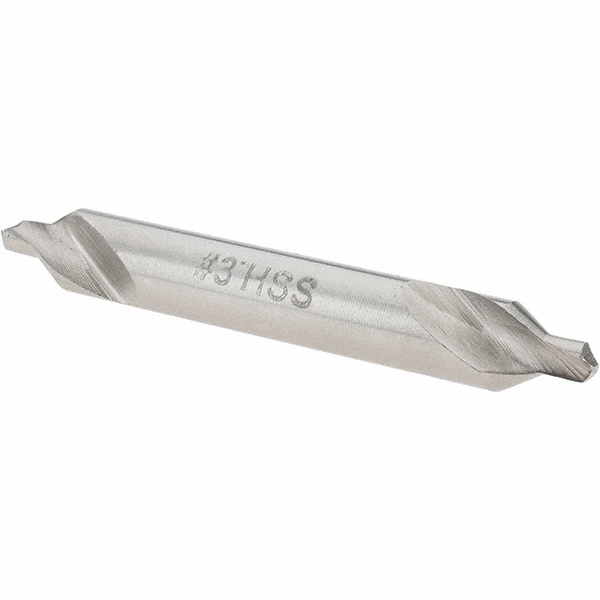 Value Collection Combination Drill & Countersink: #0, 1/8" Body Dia, 60 deg, High-Speed Steel - KP10302
