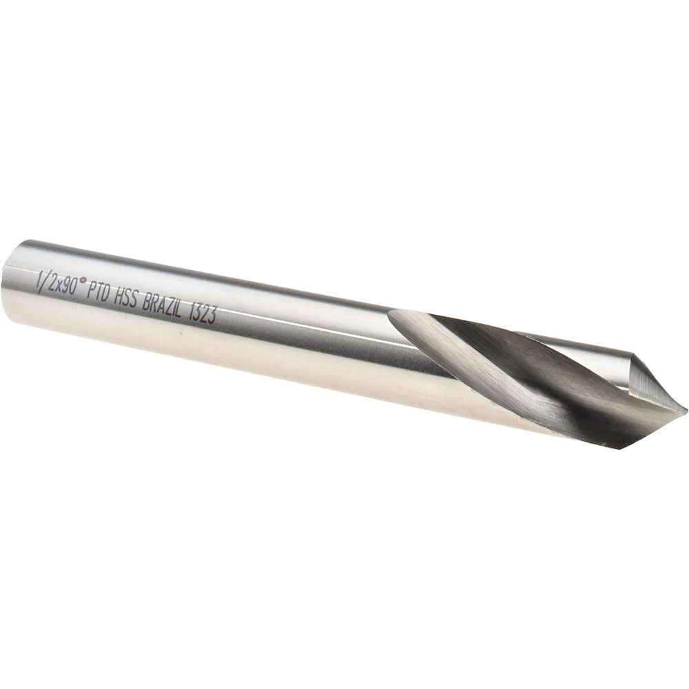 Chicago-Latrobe Spotting Drill: 1/2" Dia, 90 deg, 3-3/4" OAL, Solid Carbide - 78224