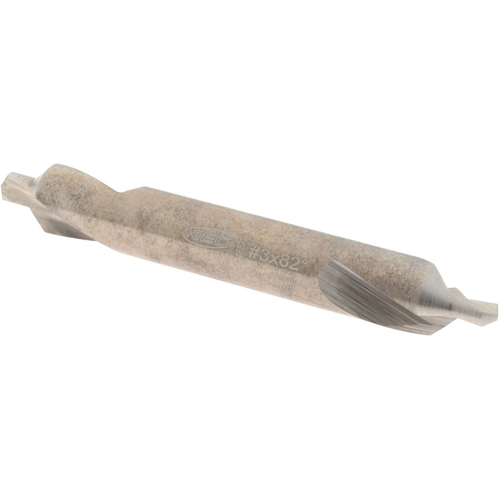 Value Collection Combination Drill & Countersink: #3, 1/4" Body Dia, High-Speed Steel - 1564000030000X0