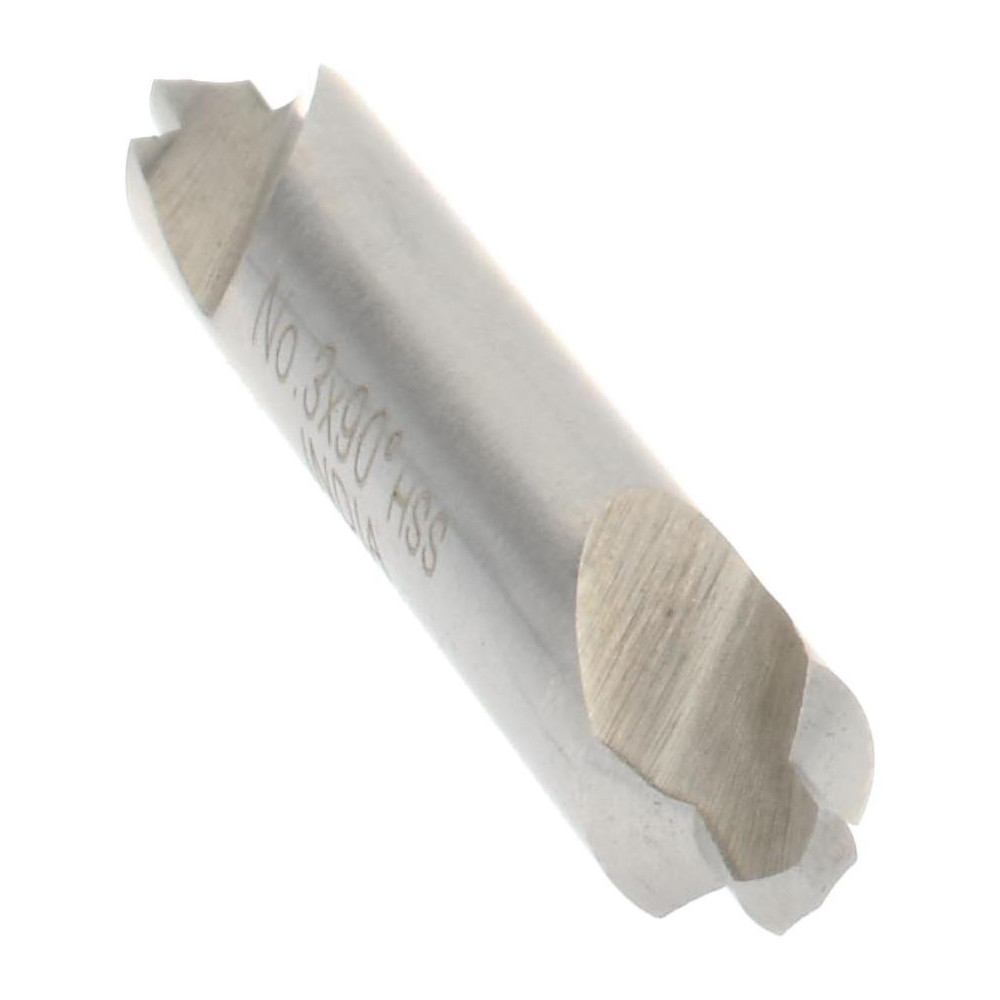Value Collection Combination Drill & Countersink: #3, 1/4" Body Dia, High-Speed Steel - 1564000030000X0
