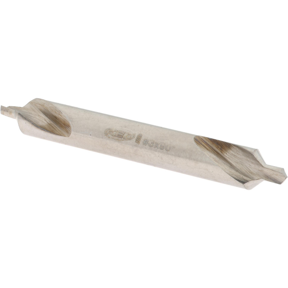 Value Collection Combination Drill & Countersink: #3, 1/4" Body Dia, High-Speed Steel - 1564000030000X0
