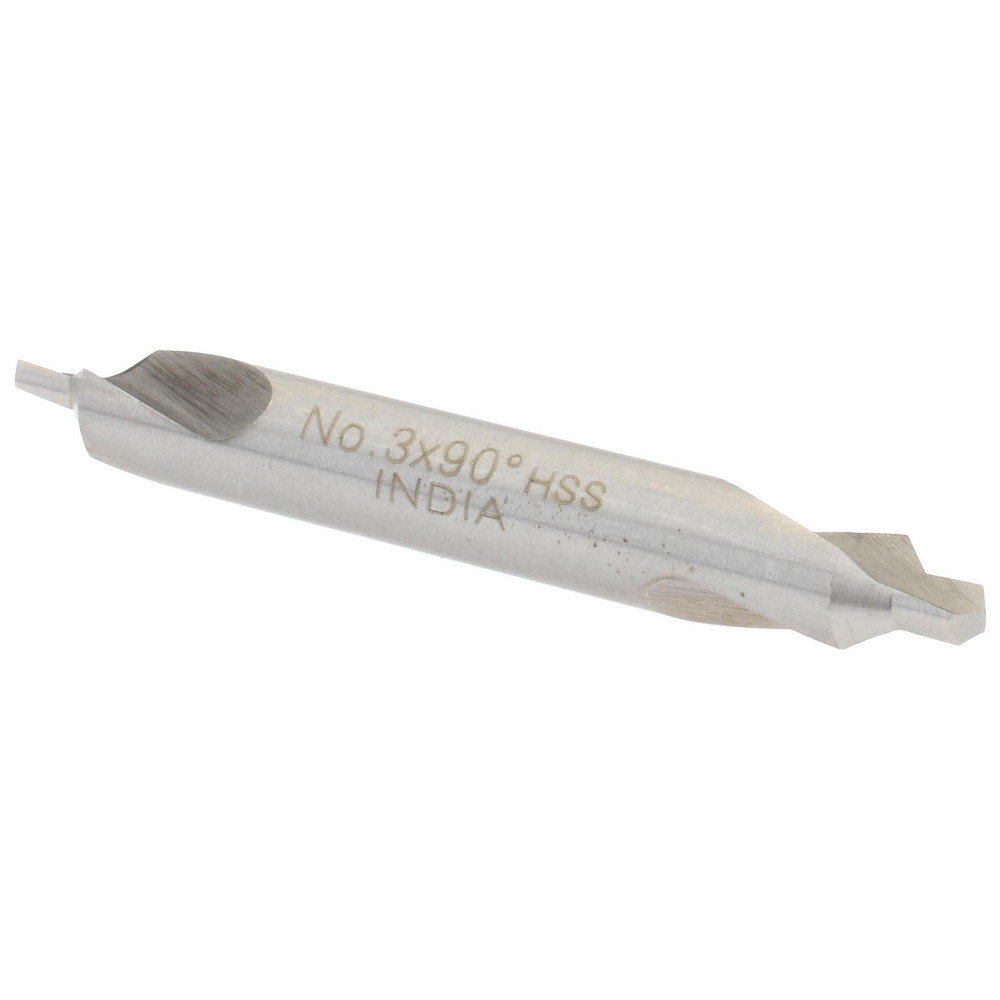 Value Collection Combination Drill & Countersink: #3, 1/4" Body Dia, High-Speed Steel - 1564000030000X0