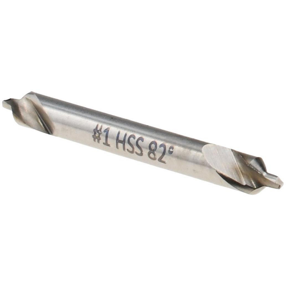 Magafor Combination Drill & Countersink: #1, 1/8" Body Dia, High-Speed Steel - 81154010000