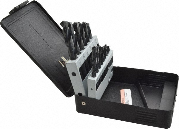 Chicago-Latrobe 5 Pc #1 to #5 High Speed Steel Combo Drill & Countersink Set - 56710