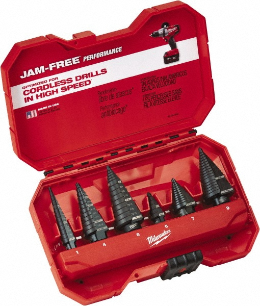 Chicago-Latrobe 5 Pc #1 to #5 High Speed Steel Combo Drill & Countersink Set - 56710