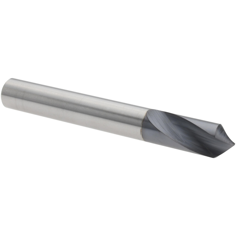 Titan USA Spotting Drill: 1/8" Dia, 90 deg, 2" OAL, Solid Carbide - TC28708