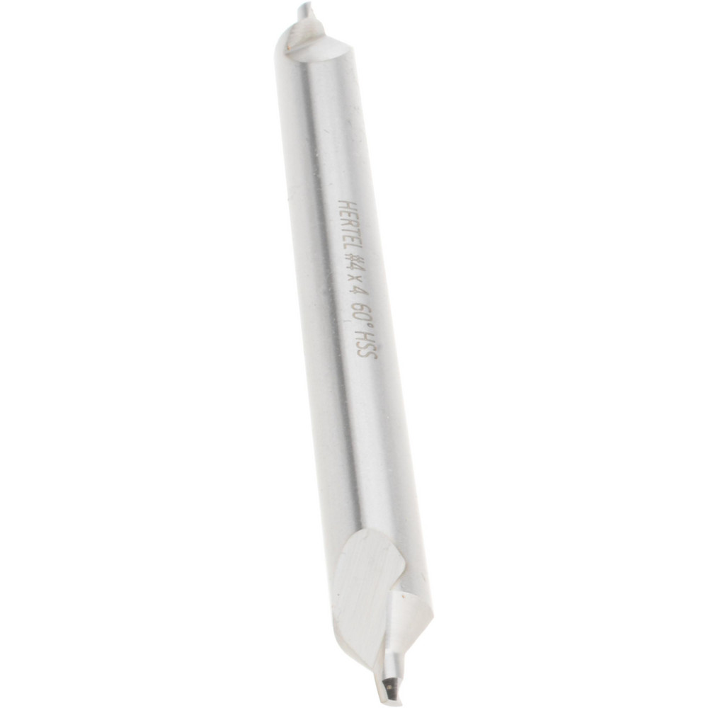 Hertel Combination Drill & Countersink: #4, 5/16" Body Dia, 118 deg, High-Speed Steel - H-81185040400