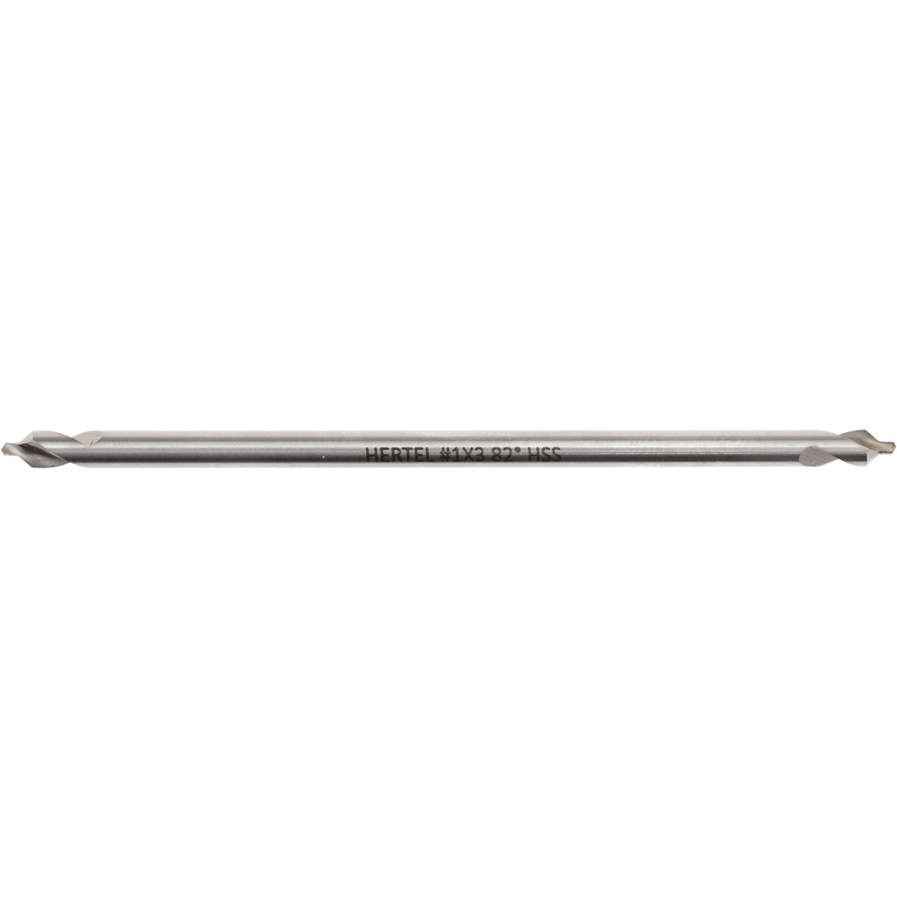Hertel Combination Drill & Countersink: #1, 1/8" Body Dia, 118 deg, Cobalt - H-81186010400