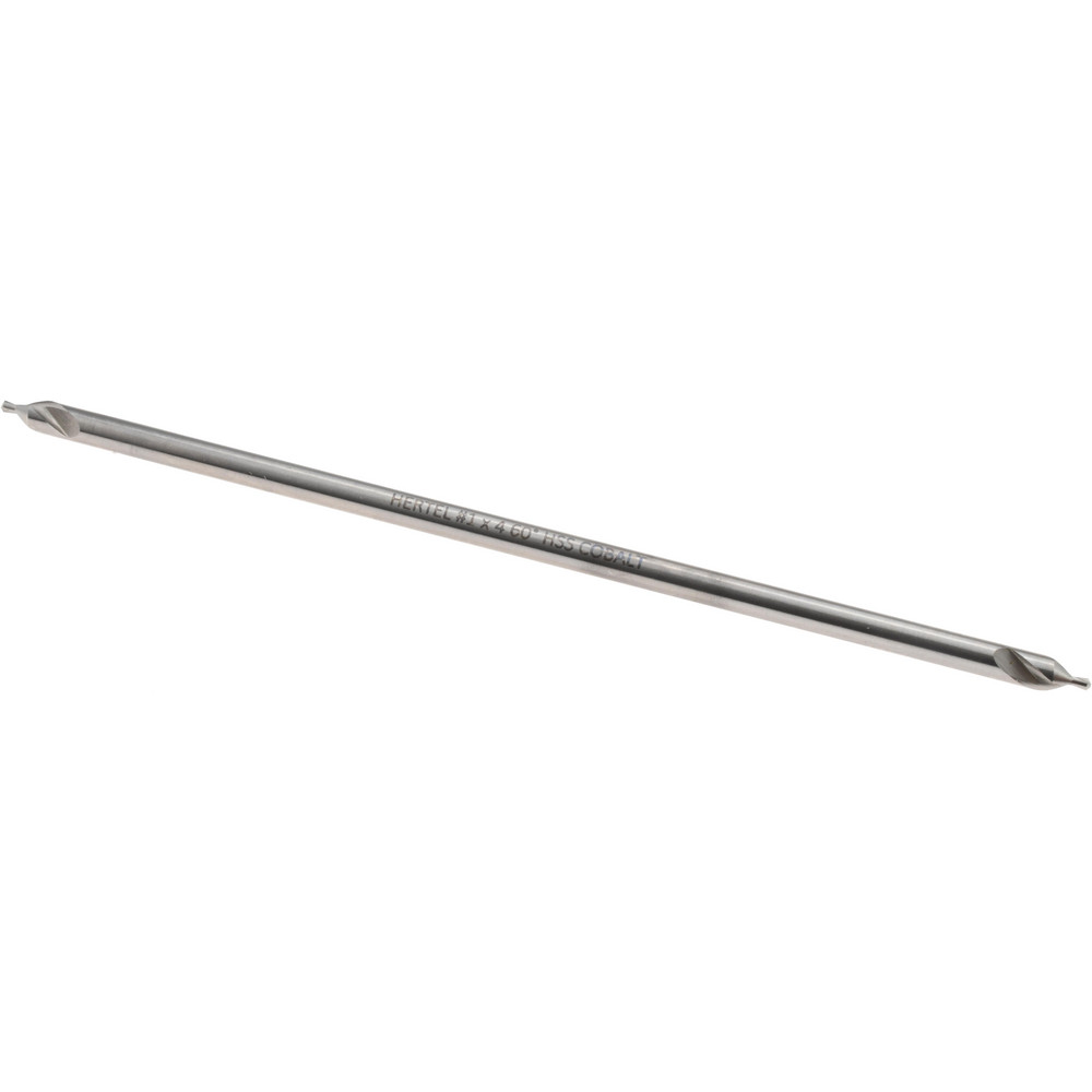 Hertel Combination Drill & Countersink: #1, 1/8" Body Dia, 118 deg, Cobalt - H-81186010400