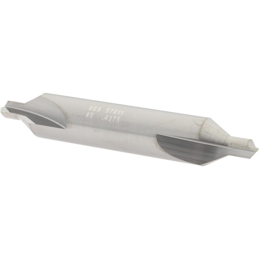 Value Collection Combination Drill & Countersink: #5, 7/16" Body Dia, High-Speed Steel - 1564000050000X0