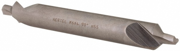 Hertel Combination Drill & Countersink: #6, 1/2" Body Dia, 118 deg, High-Speed Steel - H-81155L06040